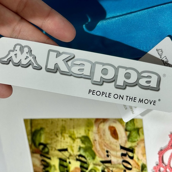 Kappa Logo Tape Alic 2  NWT Track Pants Regular Fit  8 Youth Blue Turkis - Picture 8 of 14